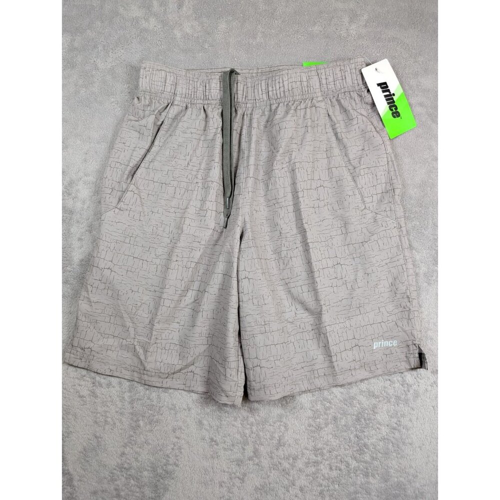 Prince Active Shorts Mens Small Gray Stretch Wicking Performance Tennis Golf